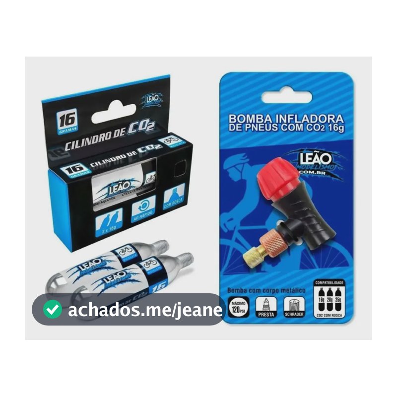 Kit 5 Cilindros De Co2 16g + Inflador Para Pneu De Bike