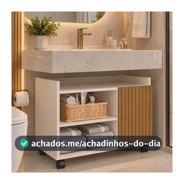 Organizador Armário Armarinho Para Banheiro Lavabo Rodinhas