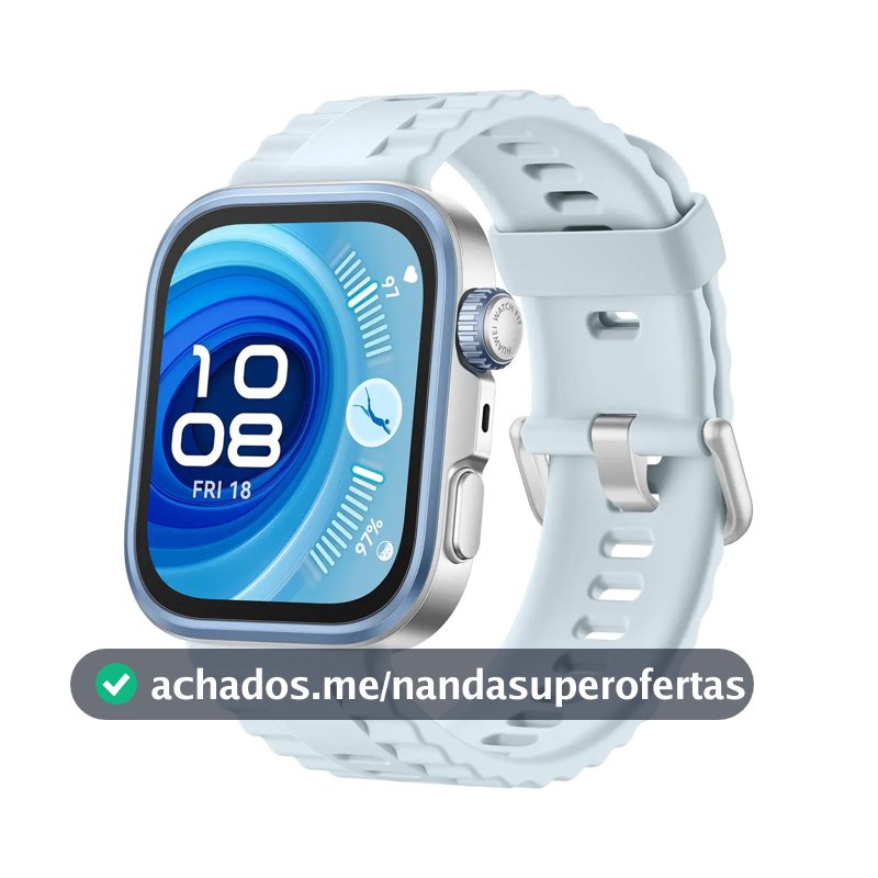 Smartband Huawei Fit 4 Pro Azul-Claro com GPS, NFC e Bateria de 10 Dias