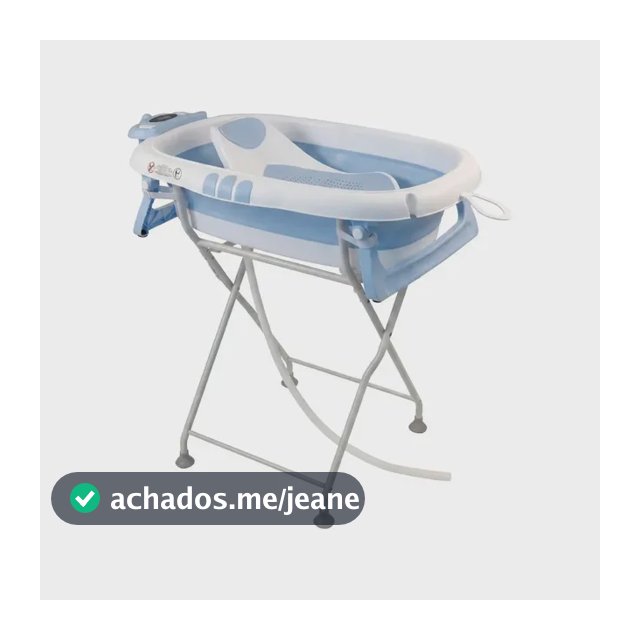Banheira Bebê Dobrável Com Suporte Redutor Assento E Termômetro Embutido Até 20kg Melon Maxi Baby - Azul