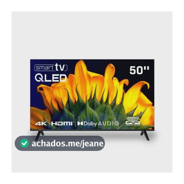 Televisão Smart Tv Hq 50 Qled, 4k Uhd, Dolby Audio, Wi-fi, Bluetooth, 3 Hdmi, 2 Usb, Netflix, Prime Video, Bivolt