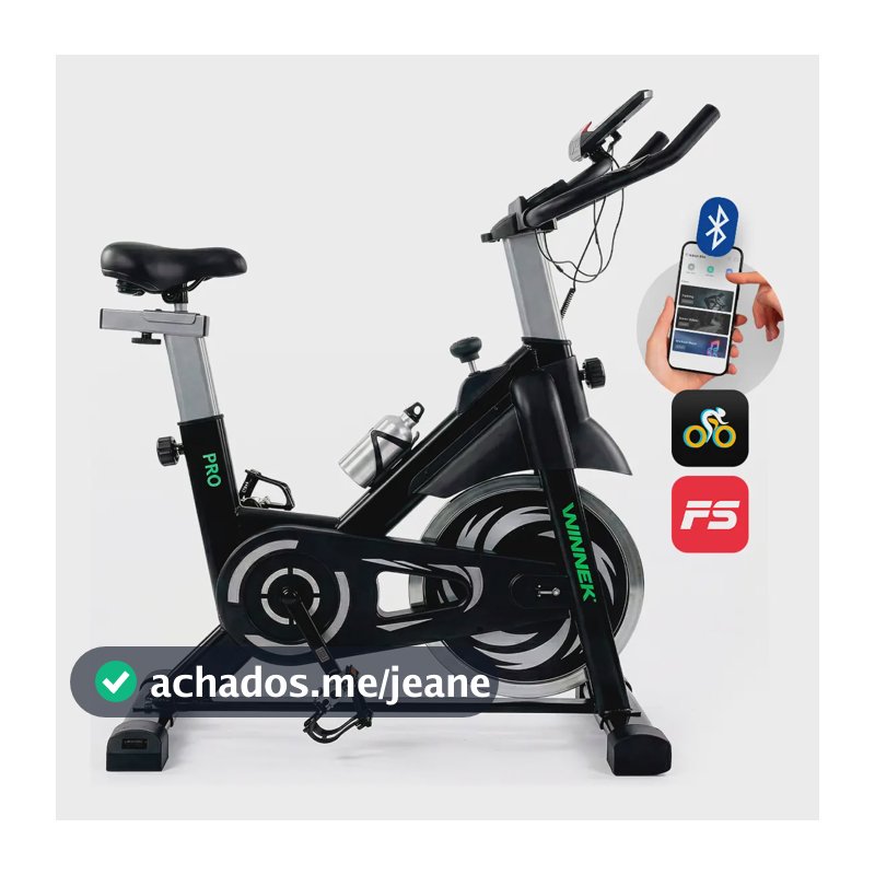 Bicicleta Spinning Winnek Enduro Com Roda de Inércia de 20kg e Bluetooth
