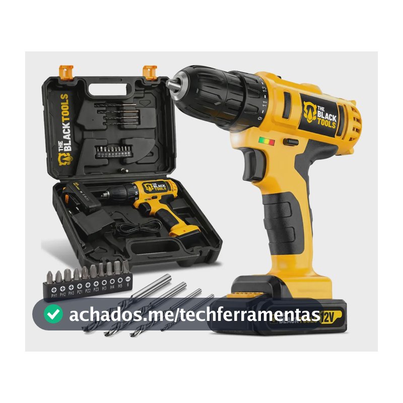 Furadeira Parafusadeira Sem Fio A Bateria Tb-12e 12v