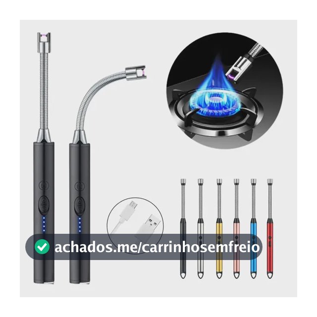 Acendedor De Fogão Velas Eletrônico Plasma Recarregável Usb