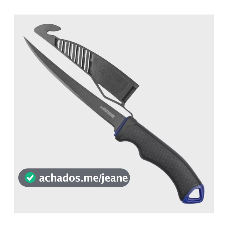 Faca Fileteira Marine Sports 6 Aço Inox C/ Amolador
