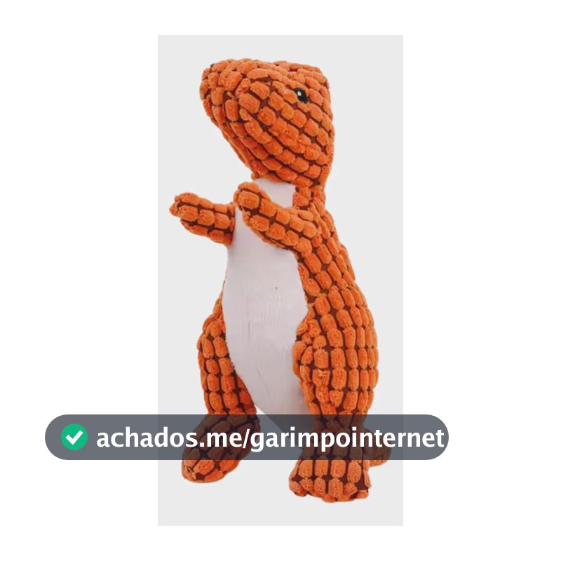 Brinquedo Pelúcia Mordedor Pet Dinossauro Brinquedo Cachorro Cor Vermelho