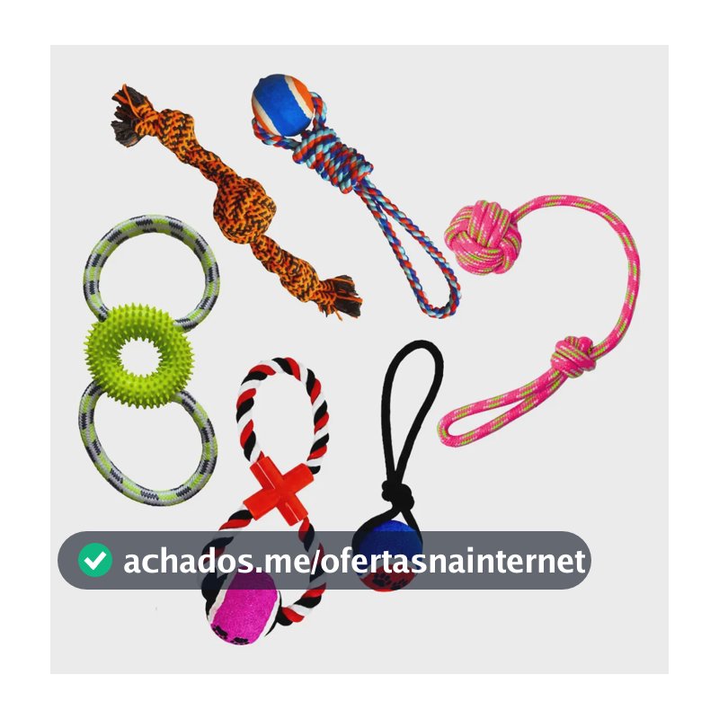 Kit 5 Cordas Brinquedos Mordedores Puxador P/ Cachorro