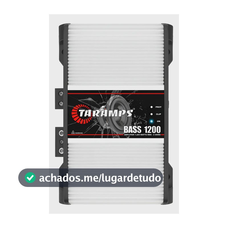 Modulo Taramps Bass 1200 2 Ohm 1200w Amplificador Automotivo Branco