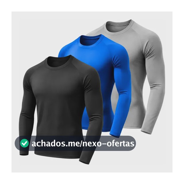 Kit 3 Camisa Proteção Uv  Masculina Segunda Pele Sol