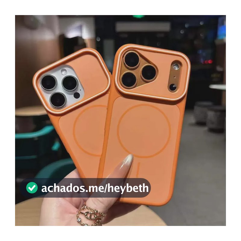 Capinha Magnética Antichoque Iphone 17 Premium,Laranja