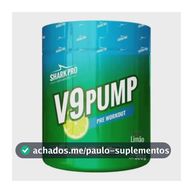 Pre Treino V9 Pump 300g Refrigerante Limao - Shark Pro Limão