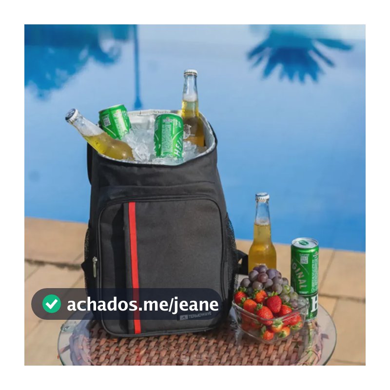 Mochila Térmica Termowave Cooler para bebidas praia bag viagem trilha camping trekking cerveja impermeável preta marmita