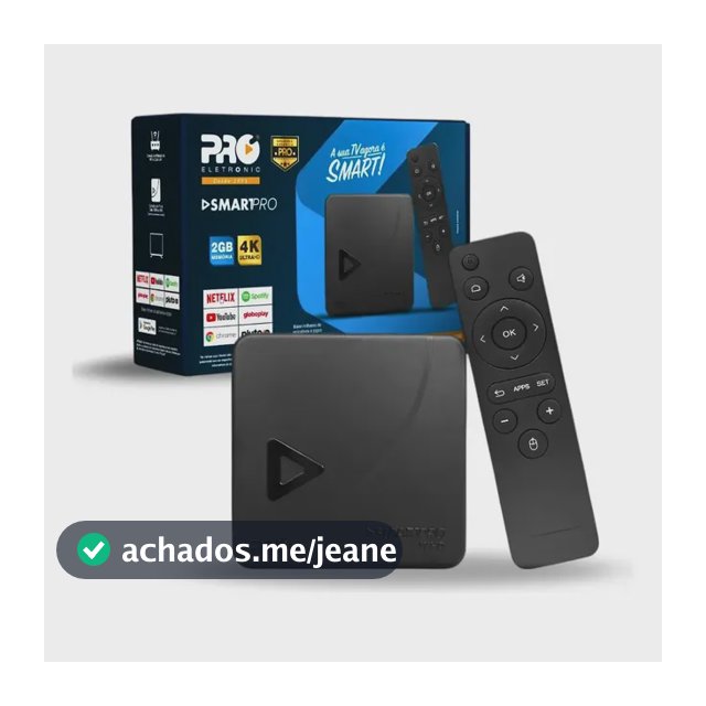 Tv Box Proeletronic SmartPro 4k, com Android 10 E 16gb Smart Box PROSB-3000/16GB