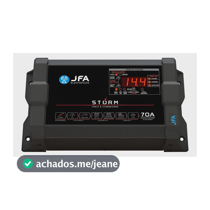 Fonte Jfa 70 Storm Bivolt Volt/amp Para Módulo Automotivo Preto