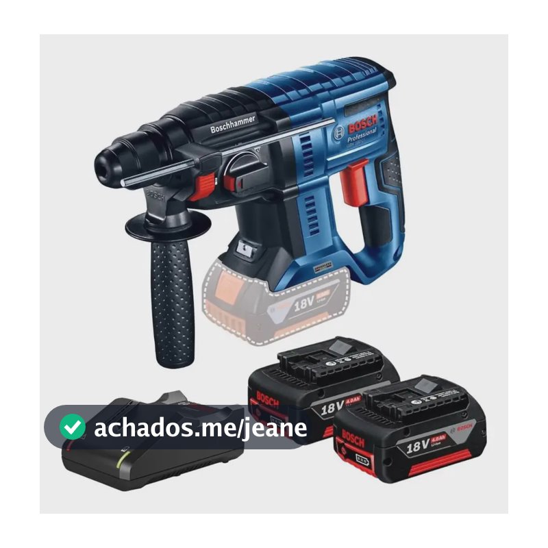 Martelete Sds Plus Gbh180li 2 Baterias Carregador Bosch