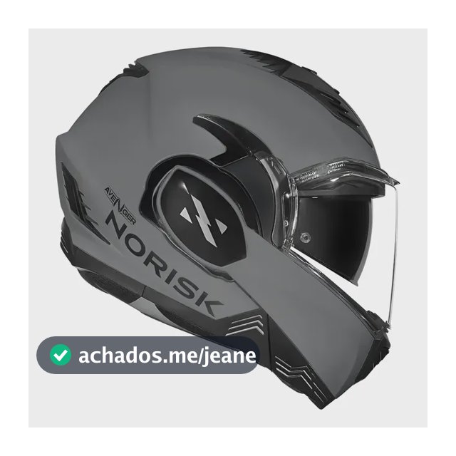 Capacete Norisk Avenger Monocolor Nardo Grey Cinza 62 Cinza Lisa Fosco 61/62