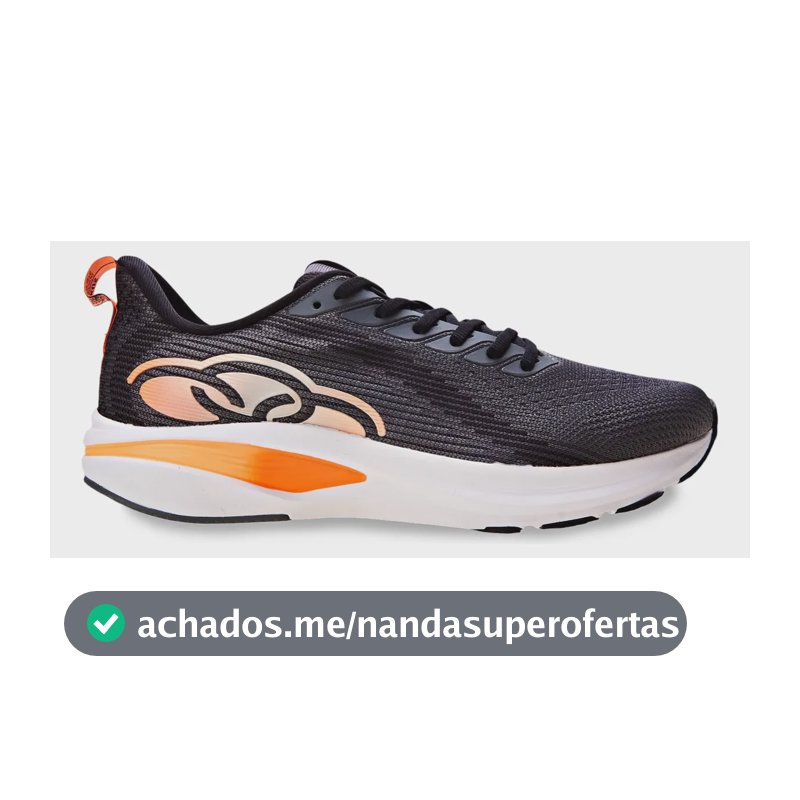 Tênis Esportivo Masculino Voa 2 Olympikus Cinza Liso 34 Br