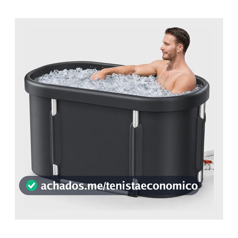 Piscina Pro Banheira De Gelo 468l Mais Completa Atleta Preto