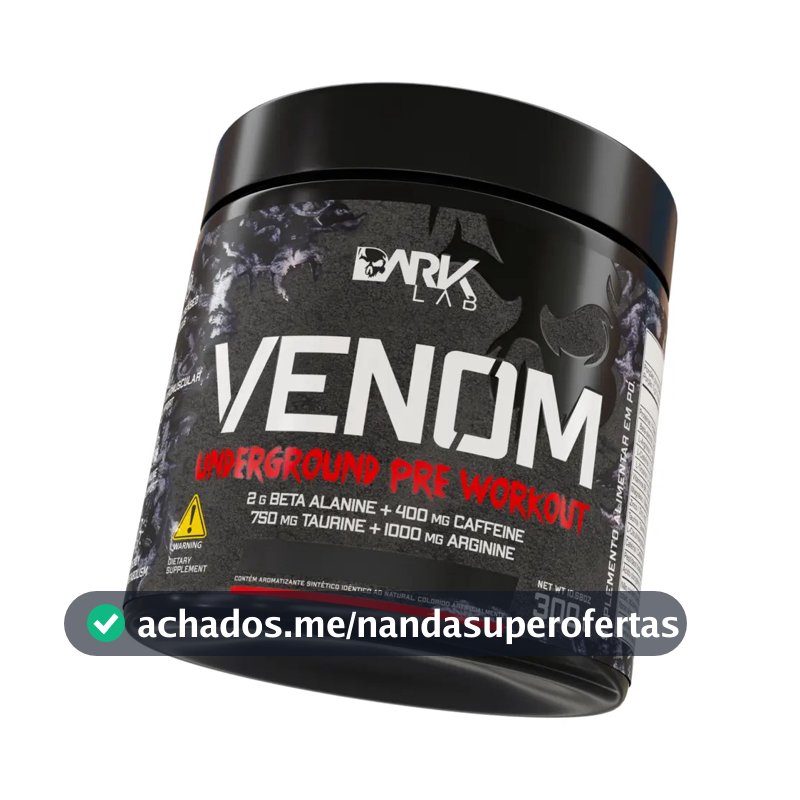 Pre Treino Venom Underground 300g Frutas Vermelhas Dark Lab - 60 Doses