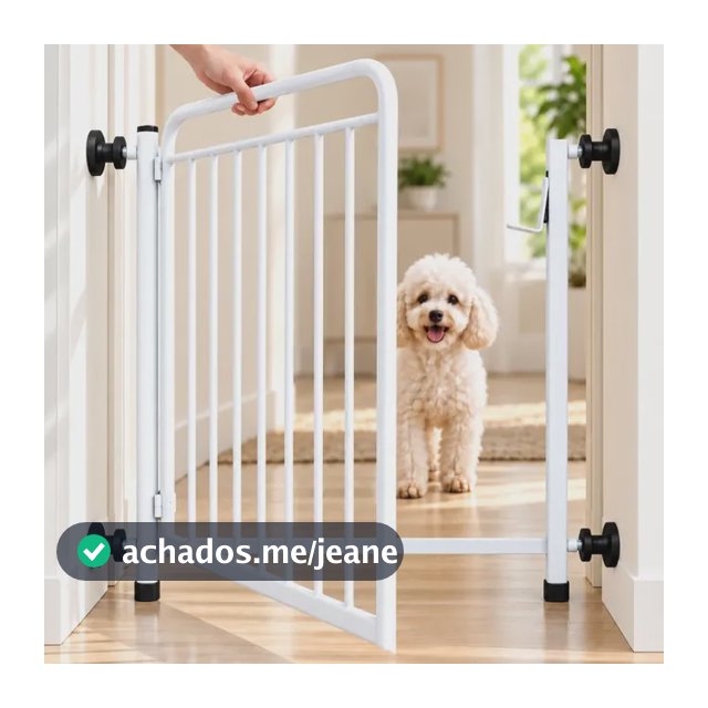 Portão Pet Crianças Reforçadas 68 A 92 Cm Regulável Grade