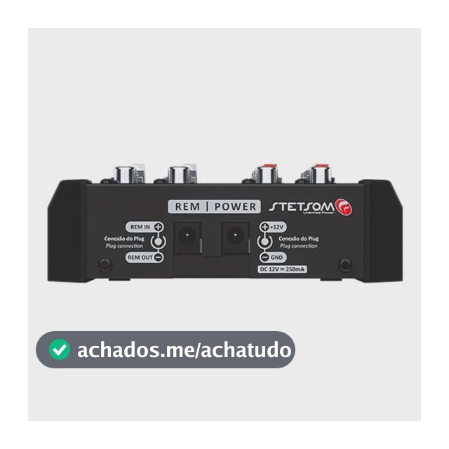 Mesa De Som Automotivo Stetsom Stm0602 12v 2 Canais Stereo Cor Preto