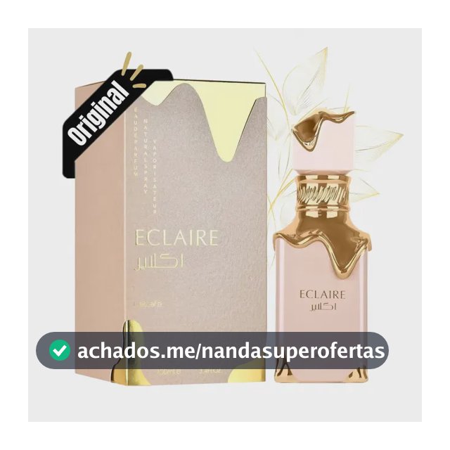 Perfume Árabe Eclaire Eau De Parfum Lattafa 100ml Feminino 100% Original Com Nf