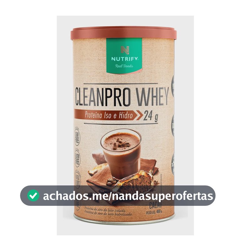 Proteína Cleanpro Whey Nutrify Cacau 450g Pote