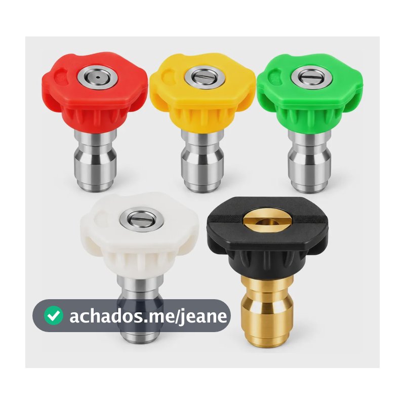 Kit 5 Peças 1/4  Bicos Engate Rápido  Lavadora Alta Pressão Conexão Rápida De 1/4