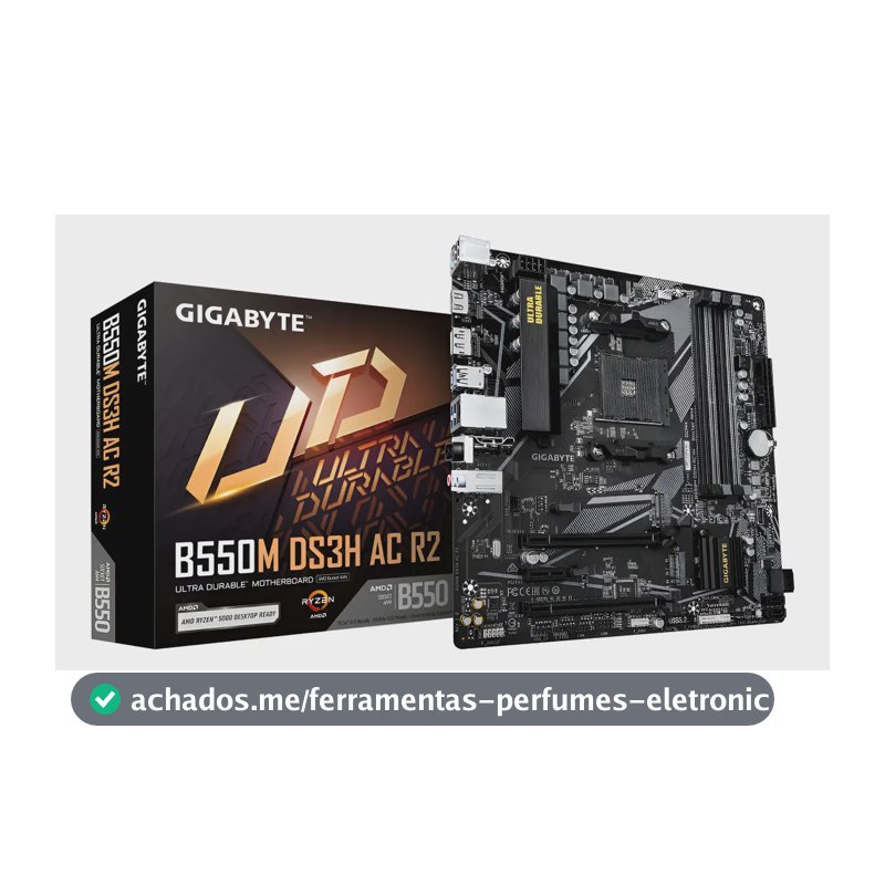Placa Mãe Gigabyte B550m Ds3h Ac R2 Preto