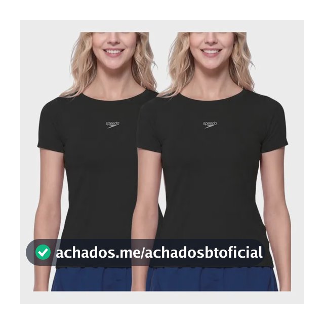 Kit 2 Camisetas Femininas Speedo Slim Fitness Academia Sport