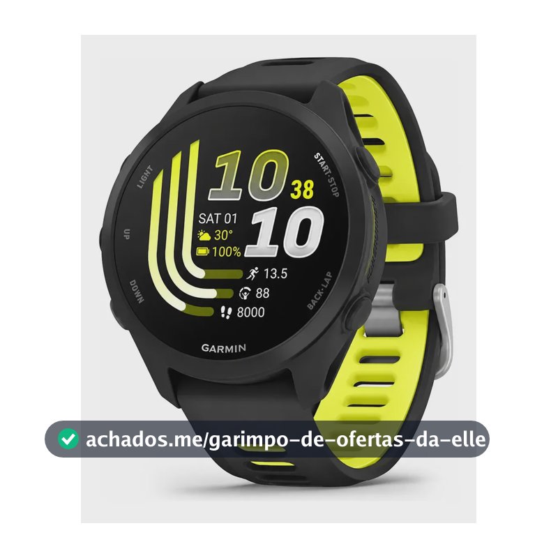 Relógio Garmin Forerunner 170 Music Preto - Sem Juros Preto Mesh