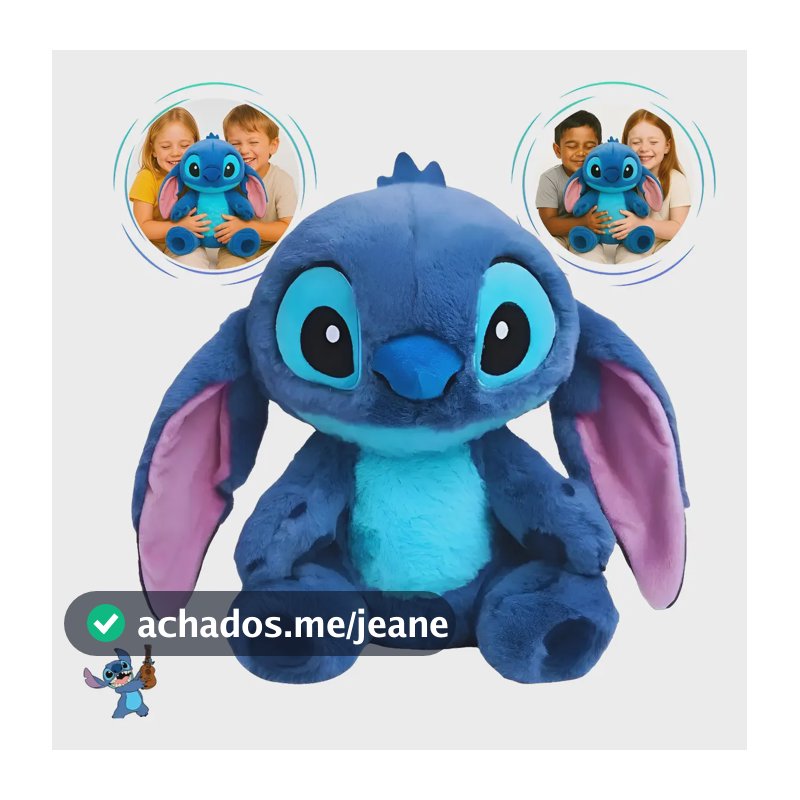 Urso Pelúcia Stitch 25cm Peludinho Antialérgico Premium - marca registrada -Brinquedo Criativo