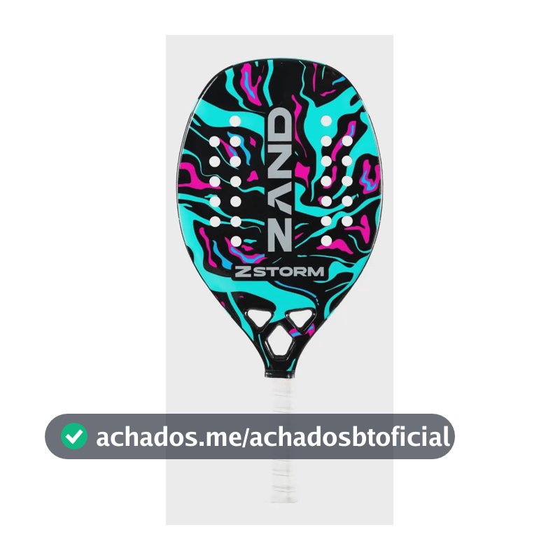 Raquete De Beach Tennis Zand Z Storm 18k Preto