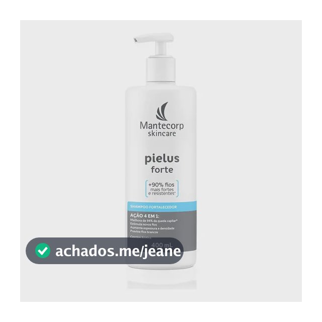 Shampoo Fortalecedor Pielus Forte 400ml Mantecorp