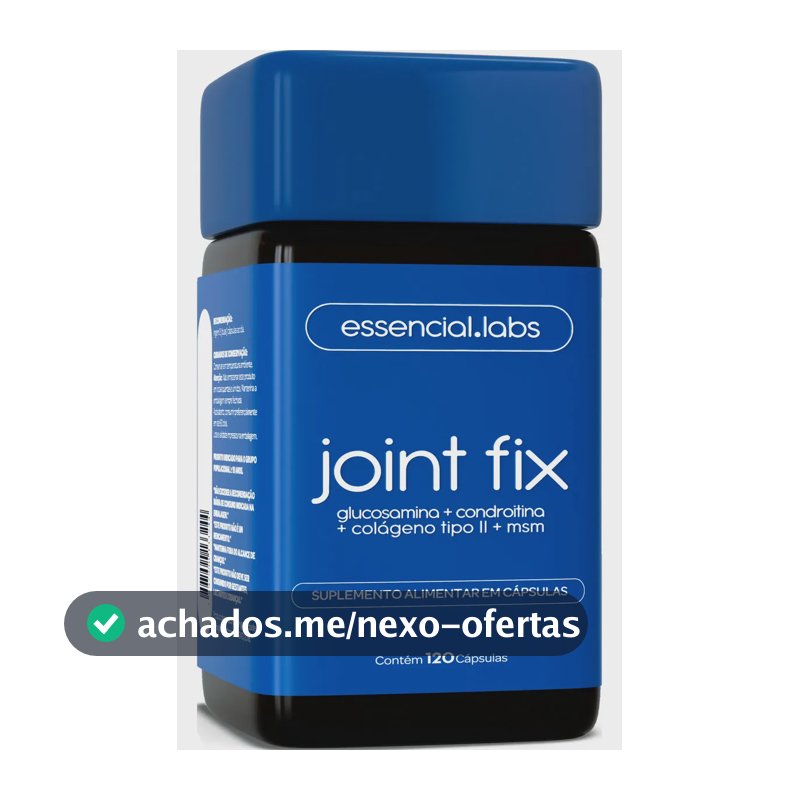 JOINT FIX com GLUCOSAMINA, CONDROITINA, COLÁGENO TIPO 2 e MSM - Fórmula Exclusiva para as Articulações com Máxima Concentração - 120 Cápsulas