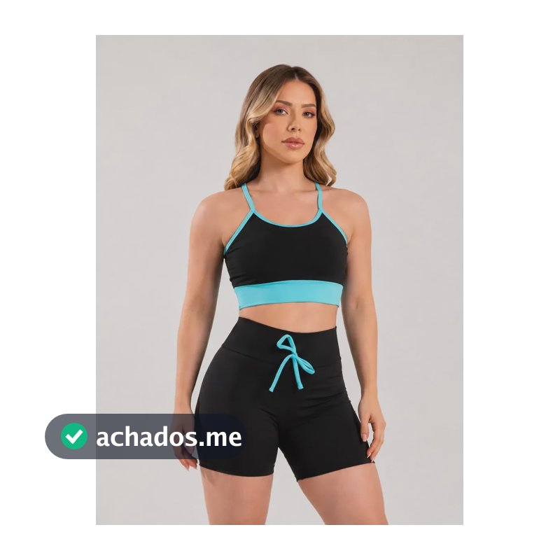 Conjunto Fitness Feminino Cintura Alta Short E Top Virginia Nuvem Gg (veste 46 Ao 48)