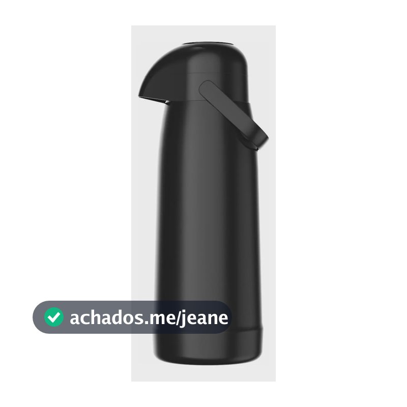 Garrafa térmica Termolar Magic Pump 1L preta