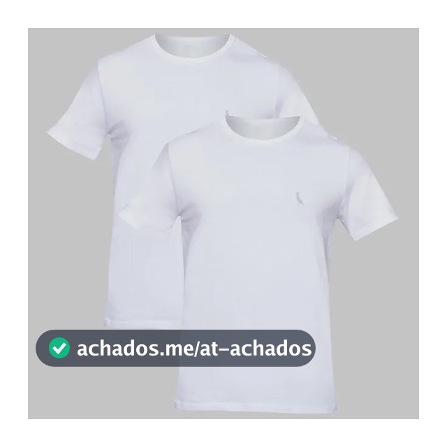 Kit Duas Camisetas Regular Essence Reserva Branco/branco Liso P