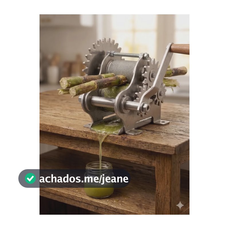 Máquina Moer Cana Garapa Manual 3 Moendas Inox Engenhoca