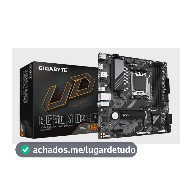 Placa-mãe Gigabyte B650m D3hp 4x Ddr5 Am5 Matx M.2 Preto Única