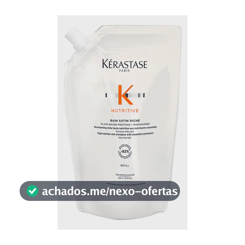 Shampoo Nutritivo Refil Cabelos Muito Secos Bain Satin Riche Kérastase 500ml