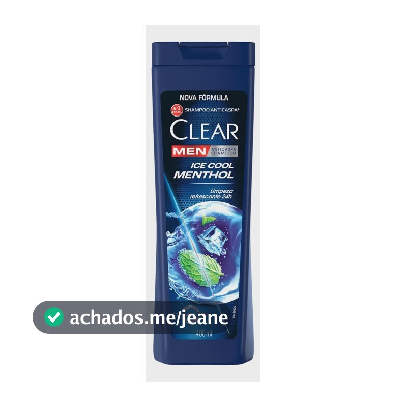 Clear Men Shampoo Anticaspa Ice Cool Menthol 400ml