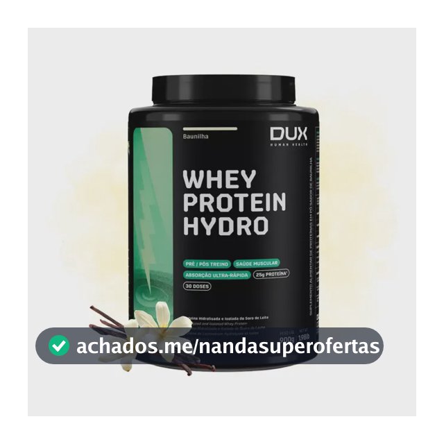 Whey Protein Hydro - Pote 900g Sabor Baunilha Baunilha