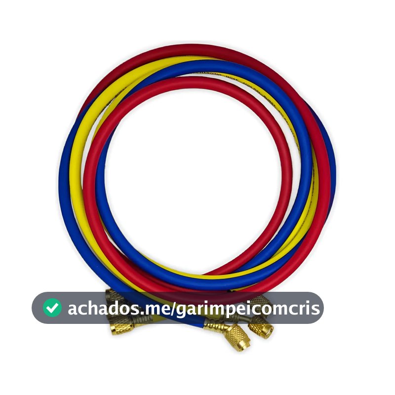 Kit Mangueira Manifold VRX 1,8m Gás R134A 3 Peças Alta Pressão
