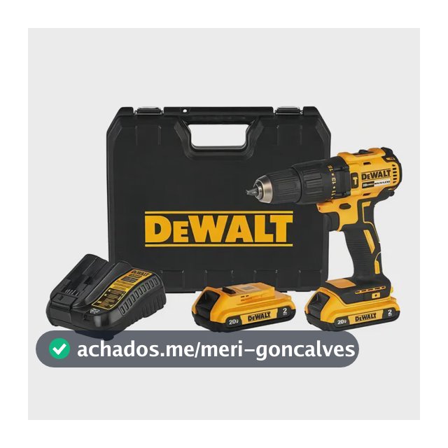 Parafusadeira e Furadeira de Impacto 13mm 20V DEWALT DCD7781D2 Com 2 Baterias, Carregador e Maleta