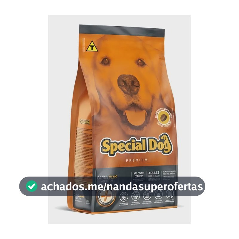 Ração Seca Special Dog Premium Cão Adulto Sabor Carne Plus 15kg