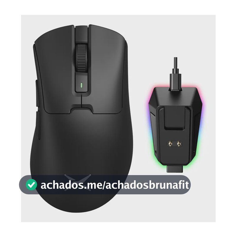 Delux M900pro Mouse Gamer Sem Fio 8000hz Paw3395 Com Dock Preto