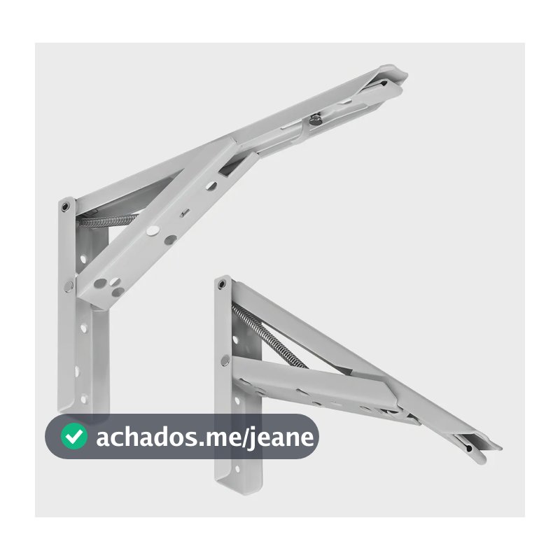 Suporte Mão Francesa Retrátil Reforçada 30cm Mesa Dobrável 2 unidades