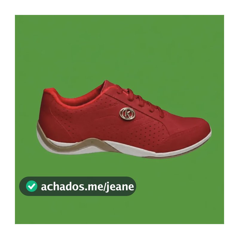 Tênis Casual Feminino Slip On Sem Cadarço Century Kolosh  Century Vermelho 38 Br