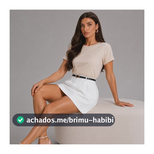 Short Saia Alfaiataria Feminino Cinto Couro Social Bolso Top